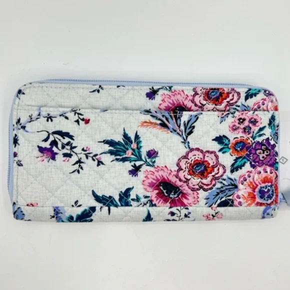 Vera Bradley Pink‎ and Blue Wallet with Floral Design - Picture 3 of 10
